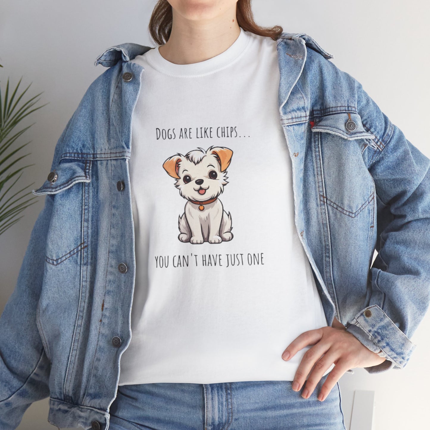 Cute Loving Animals Tshirt Dogs Are Like Chips