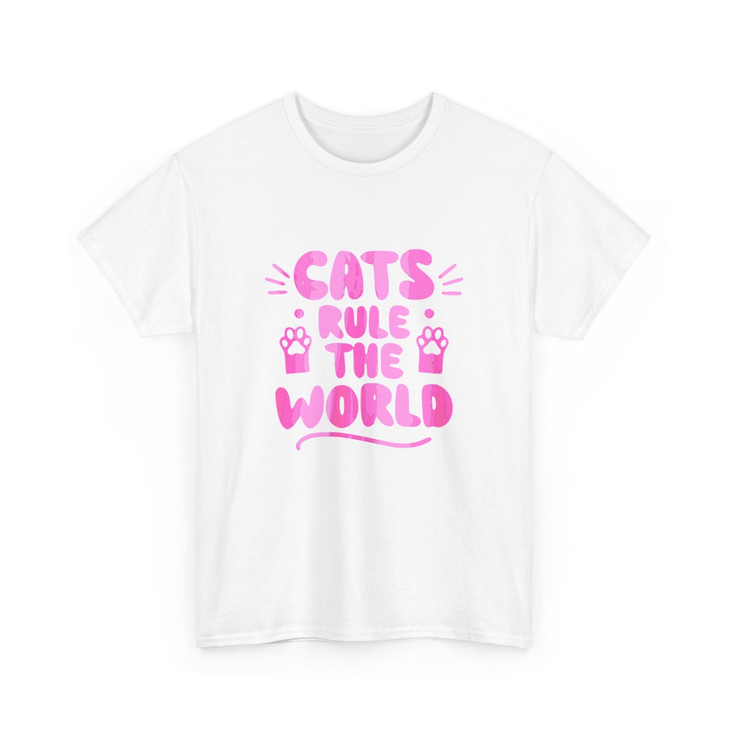 Cute Loving Animals Tshirt Cats, Rule The World