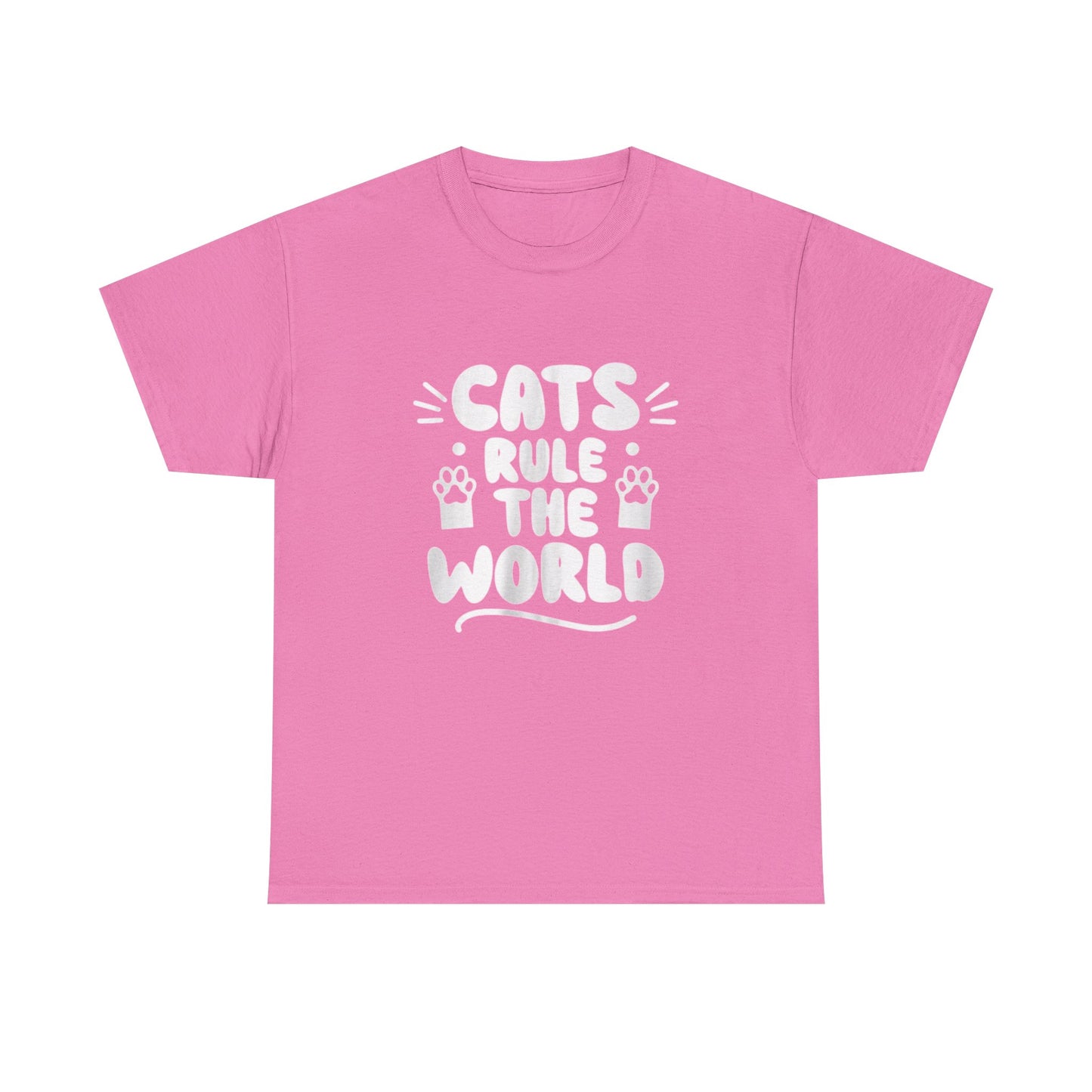 Cute Loving Animals Tshirt Cats, Rule The World
