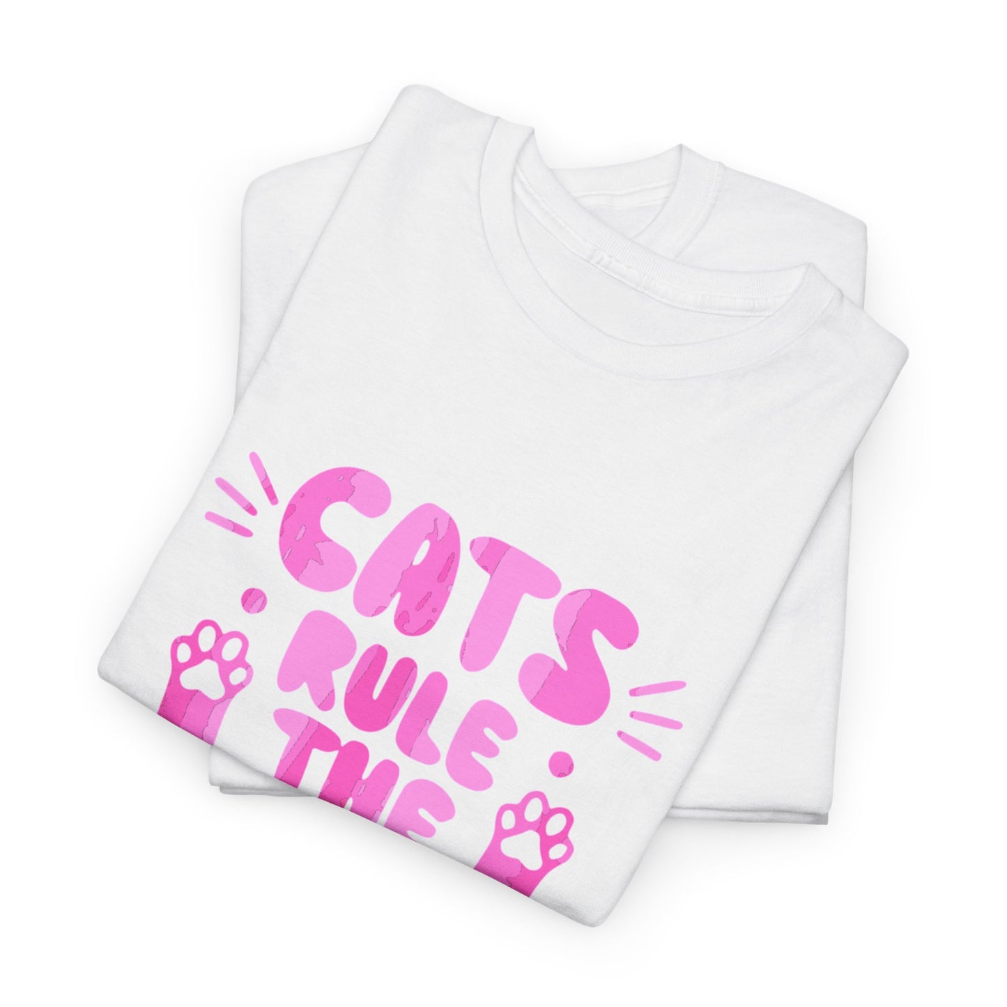 Cute Loving Animals Tshirt Cats, Rule The World