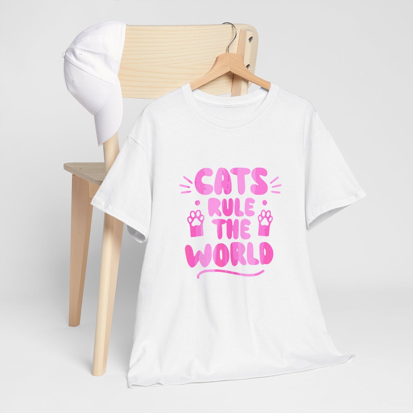 Cute Loving Animals Tshirt Cats, Rule The World