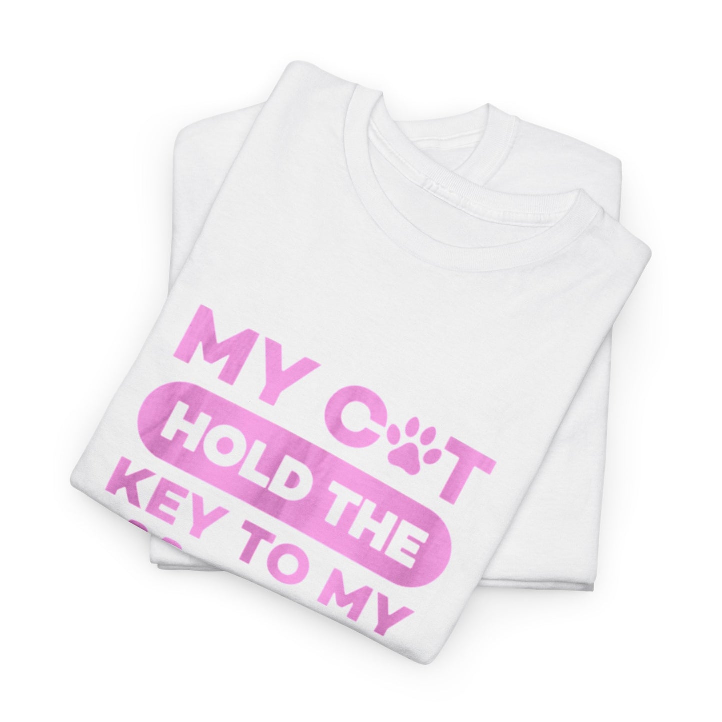 Cute Loving Animals Tshirt My Cat Hold The Key To My Heart